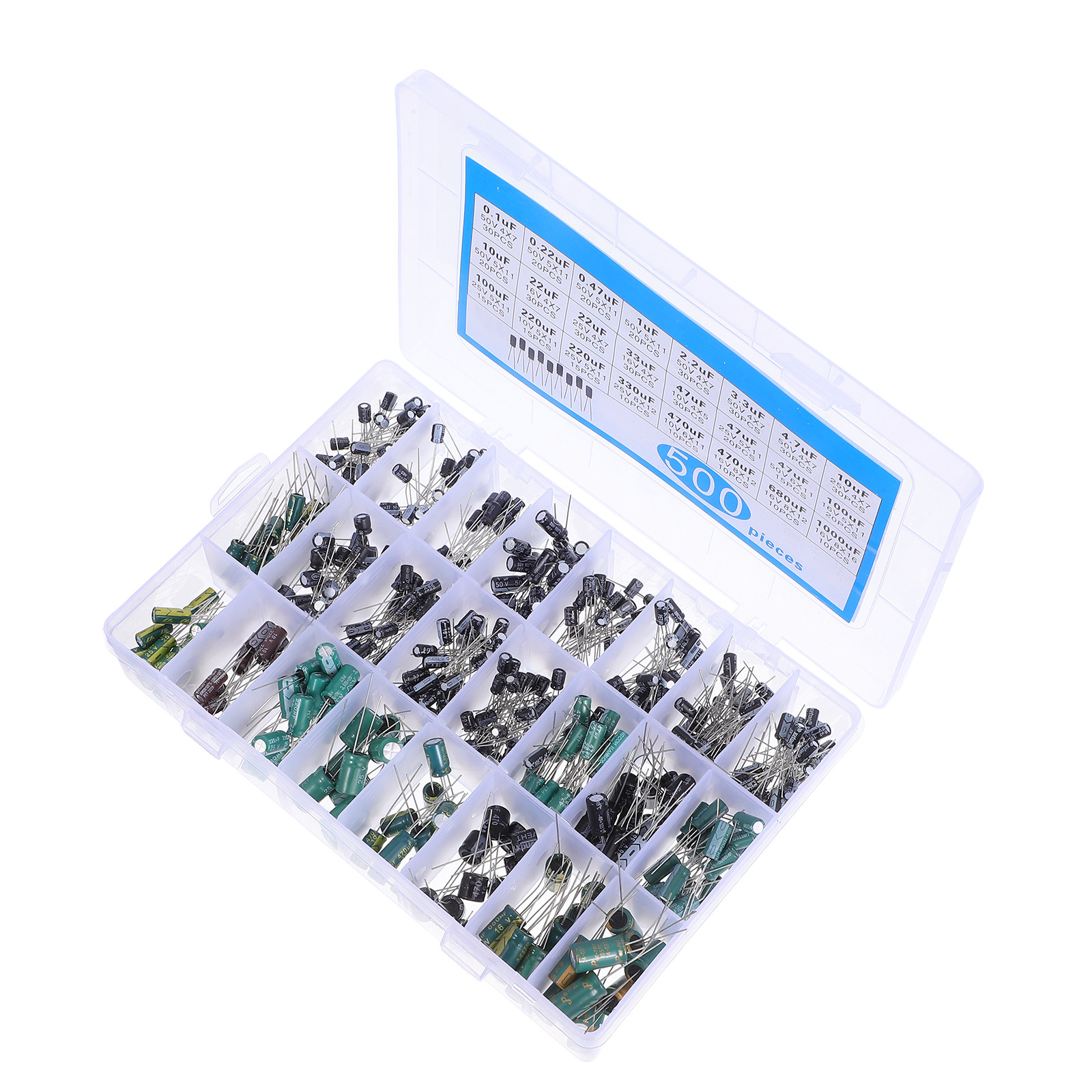 500Pcs Kit Kapasitor Elektroli - Electronics Repairing ulasan dan harga