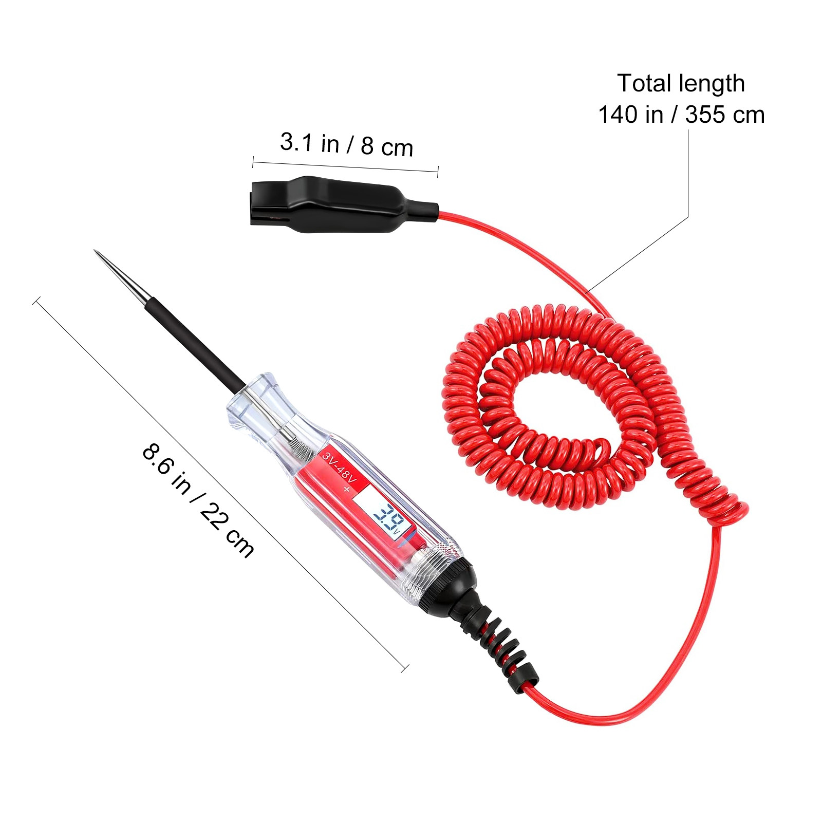 Pena Uji Otomotif 3-48V dengan - Circuit Test Pencil ulasan dan harga